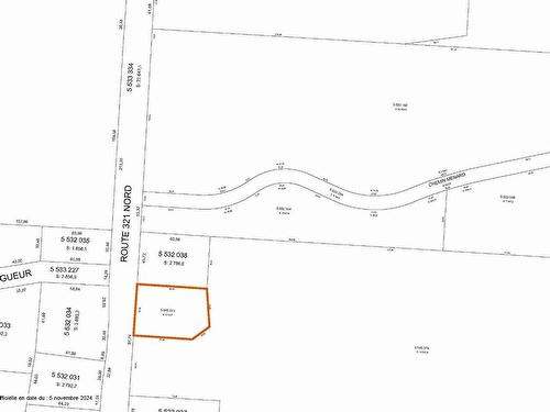 Plan (croquis) - Route 321 N., Saint-André-Avellin, QC 