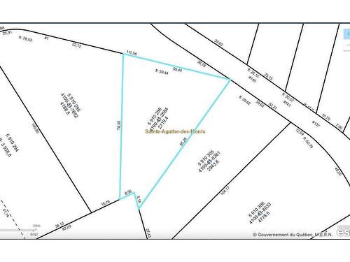 Plan (croquis) - Ch. Du Lac-Des-Sables, Sainte-Agathe-Des-Monts, QC 