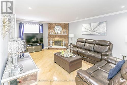 49 Simms Drive, Ajax, ON - Indoor Photo Showing Living Room With Fireplace