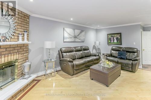 49 Simms Drive, Ajax, ON - Indoor Photo Showing Living Room With Fireplace