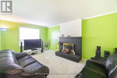 52 Dundalk Crescent, Brampton, ON - Indoor Photo Showing Living Room With Fireplace