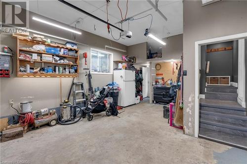 Heated single car attached garage with direct access to mudroom - 386 Mechanics Street, Brussels, ON - Indoor Photo Showing Garage