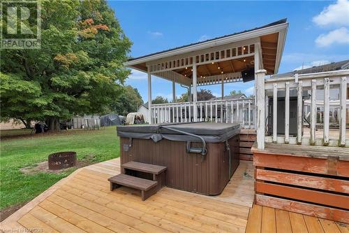 Lower deck with hot tub (included) - 386 Mechanics Street, Brussels, ON - Outdoor With Deck Patio Veranda With Exterior