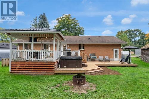 Backyard view of property - 386 Mechanics Street, Brussels, ON - Outdoor With Deck Patio Veranda