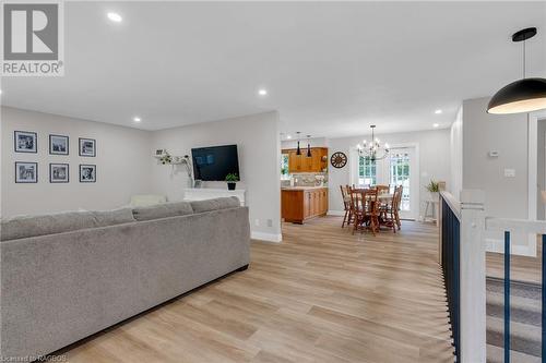 Foyer view - new luxury vinyl plank flooring (2023) - 386 Mechanics Street, Brussels, ON - Indoor Photo Showing Living Room