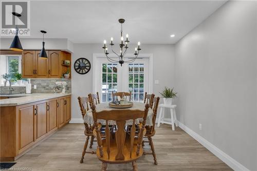 Dining room with walkout to back deck - 386 Mechanics Street, Brussels, ON - Indoor Photo Showing Dining Room