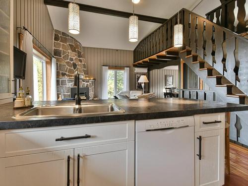 Kitchen - 2101 Rue Matterhorn, Val-David, QC - Indoor Photo Showing Kitchen With Double Sink