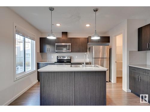 #24 2215 24 St Nw, Edmonton, AB - Indoor Photo Showing Kitchen With Stainless Steel Kitchen With Double Sink With Upgraded Kitchen