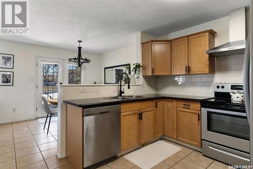 1336 Smishek Drive N, Regina, SK - Indoor Photo Showing Kitchen With Double Sink