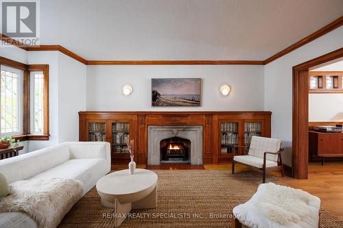 28 Eleventh Street, Toronto, ON - Indoor Photo Showing Living Room With Fireplace