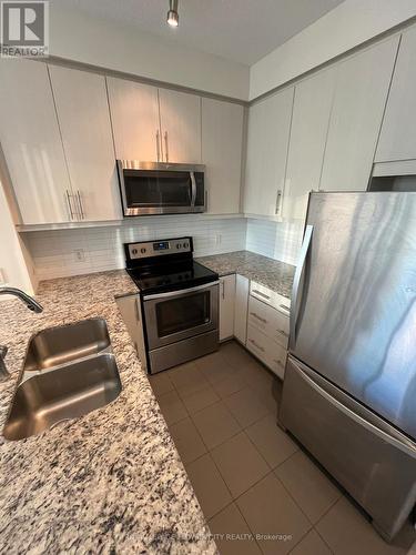 1810 - 3975 Grand Park Drive, Mississauga, ON - Indoor Photo Showing Kitchen With Stainless Steel Kitchen With Double Sink