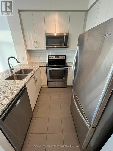 1810 - 3975 Grand Park Drive, Mississauga, ON - Indoor Photo Showing Kitchen With Stainless Steel Kitchen With Double Sink