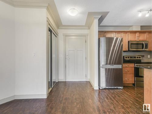 #303 16235 51 St Nw Nw, Edmonton, AB - Indoor Photo Showing Kitchen With Stainless Steel Kitchen