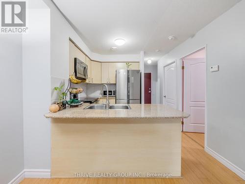 Modern Kitchen - 309 - 7405 Goreway Drive, Mississauga (Malton), ON - Indoor Photo Showing Kitchen With Double Sink