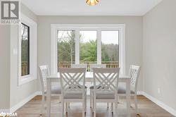 Unfurnished dining area featuring light hardwood / wood-style flooring - 