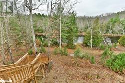 View of yard with a water view - 