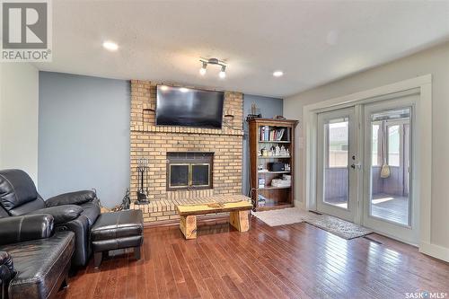 1149 River Street E, Prince Albert, SK - Indoor Photo Showing Living Room With Fireplace