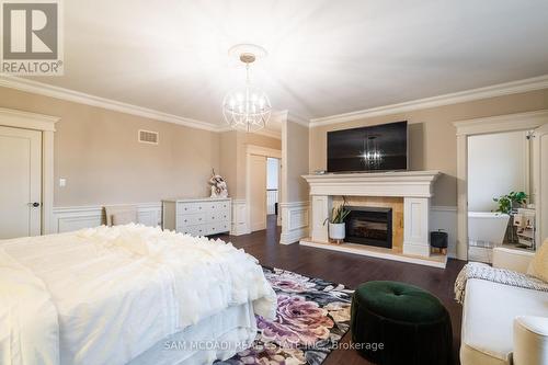 6195 Milburough Line, Burlington, ON - Indoor Photo Showing Bedroom With Fireplace