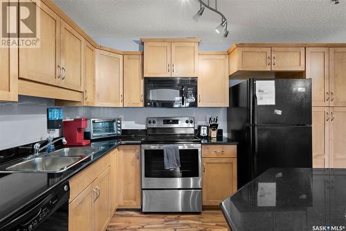 B210 103 Wellman Crescent, Saskatoon, SK - Indoor Photo Showing Kitchen With Double Sink