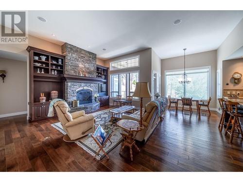 2019 Twin Ridge Court, Kelowna, BC - Indoor Photo Showing Living Room With Fireplace