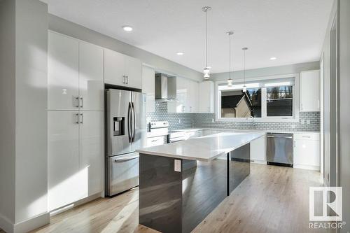 8719 88 Av Nw, Edmonton, AB - Indoor Photo Showing Kitchen With Double Sink With Upgraded Kitchen