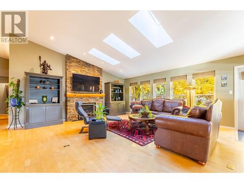 132 Christie Mountain Lane, Okanagan Falls, BC - Indoor Photo Showing Living Room With Fireplace