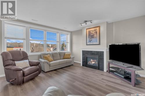 2B 5 2Nd Avenue, Lumsden, SK - Indoor Photo Showing Living Room With Fireplace