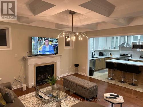 Upper - 53 Raven Cross Avenue S, Markham, ON - Indoor Photo Showing Living Room With Fireplace