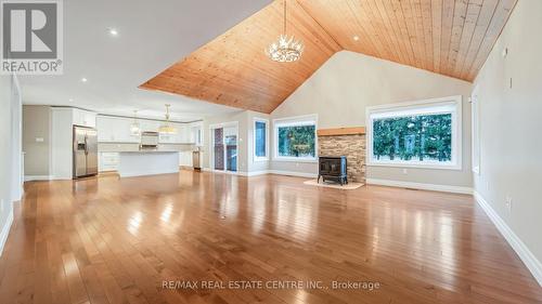 294288 8Th Line, Amaranth, ON - Indoor With Fireplace