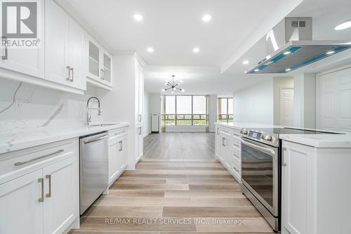 912 - 330 Mill Street S, Brampton, ON - Indoor Photo Showing Kitchen With Upgraded Kitchen