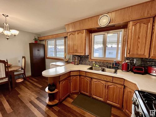 13232 63 St Nw, Edmonton, AB - Indoor Photo Showing Kitchen With Double Sink