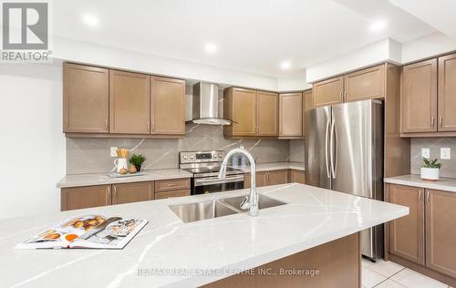 61 Stewardship Drive, Brampton, ON - Indoor Photo Showing Kitchen With Stainless Steel Kitchen With Double Sink