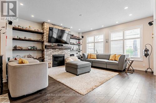 2506 Bridle Road, Oshawa, ON - Indoor Photo Showing Living Room With Fireplace