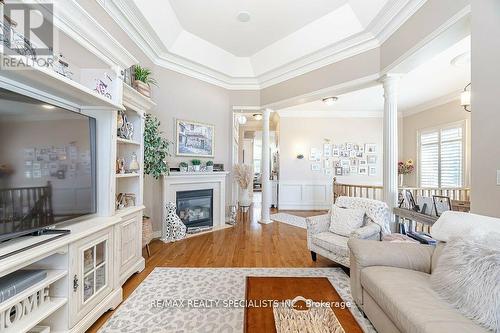 1 Odeon Street, Brampton, ON - Indoor Photo Showing Living Room With Fireplace