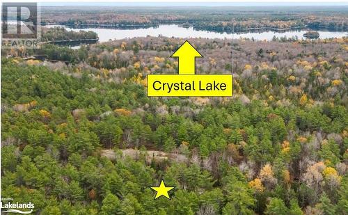 Birds eye view of property featuring a water view - Beside 314 Clear Bay Road W, Kinmount, ON 