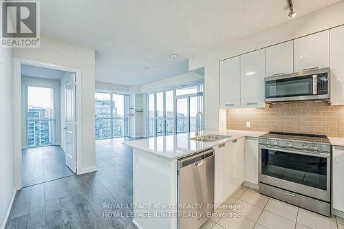 2414 - 35 Watergarden Drive, Mississauga, ON - Indoor Photo Showing Kitchen With Double Sink With Upgraded Kitchen