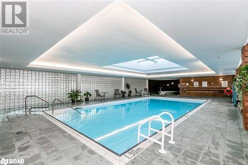 Outstanding Pool Area With Sauna & Whirlpool - 150 Dunlop Street E Unit# 711, Barrie, ON - Indoor Photo Showing Other Room With In Ground Pool