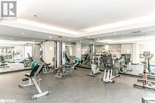 Workout Room Featuring A Textured/Raised Ceiling - 150 Dunlop Street E Unit# 711, Barrie, ON - Indoor Photo Showing Gym Room