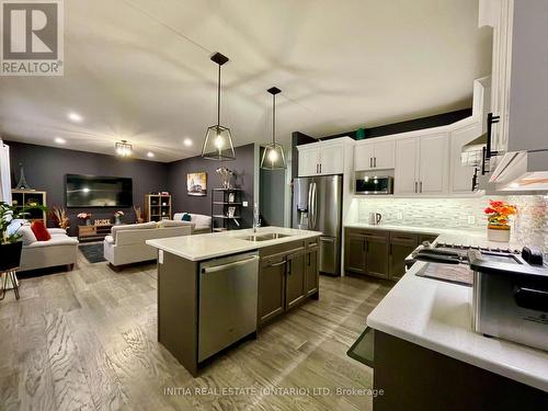 20 Basil Crescent, Middlesex Centre (Ilderton), ON - Indoor Photo Showing Kitchen With Double Sink With Upgraded Kitchen