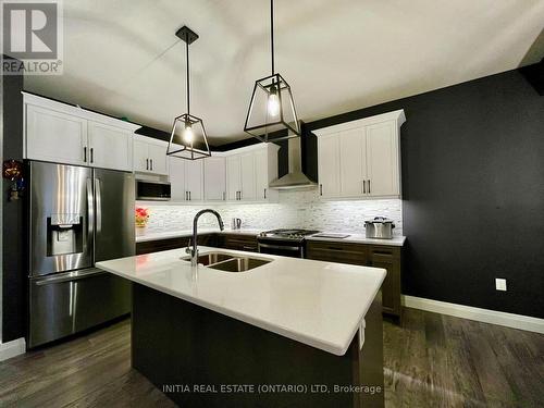 20 Basil Crescent, Middlesex Centre (Ilderton), ON - Indoor Photo Showing Kitchen With Double Sink With Upgraded Kitchen