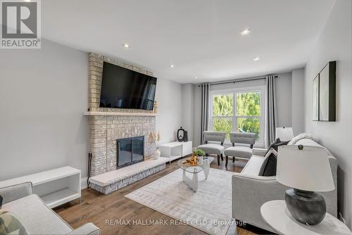 99 Belmont Crescent, Vaughan, ON - Indoor Photo Showing Living Room With Fireplace