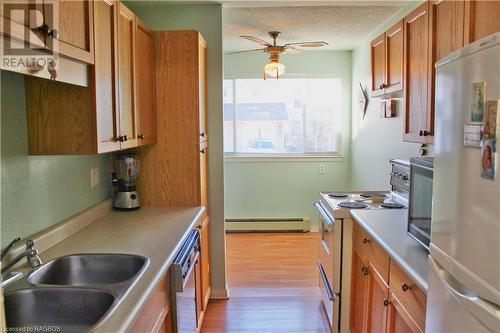 Galley kitchen - 48 Lamson Crescent Unit# 48, Owen Sound, ON - Indoor Photo Showing Kitchen With Double Sink