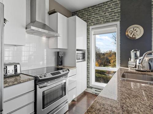 Cuisine - 405-126 Boul. Hymus, Pointe-Claire, QC - Indoor Photo Showing Kitchen With Double Sink