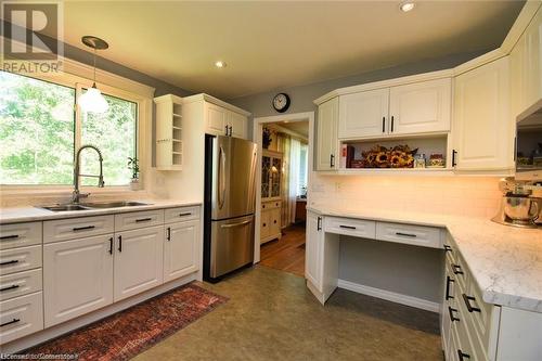 1282 Governors Road, Dundas, ON - Indoor Photo Showing Kitchen With Double Sink