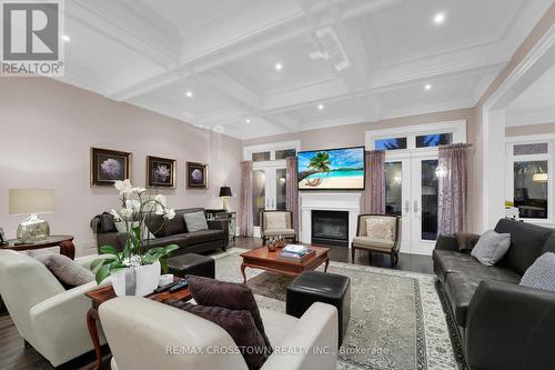 73 Autumn Wind Court, Vaughan, ON - Indoor Photo Showing Living Room With Fireplace