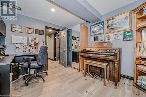 Office area featuring vinyl flooring. Potential 5th bedroom - 2378 Headon Road, Burlington, ON - Indoor Photo Showing Office