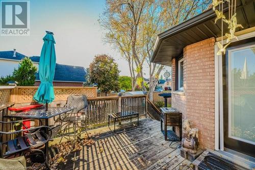 View of wooden deck - 2378 Headon Road, Burlington, ON - Outdoor With Deck Patio Veranda With Exterior