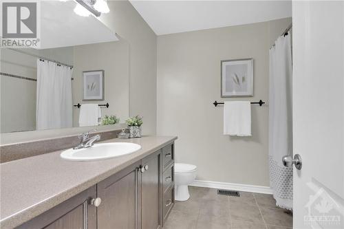 Main bathroom has extra long vanity could easily accomodate 2 sinks if needed! - 368 Horseshoe Crescent, Stittsville, ON - Indoor Photo Showing Bathroom