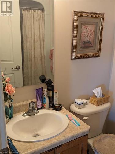 Bathroom with vanity and toilet - 56 Kerman Avenue Unit# 312, Grimsby, ON - Indoor Photo Showing Bathroom