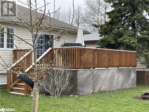 Wooden terrace featuring a lawn - 316 Main Street W, Dundalk, ON - Outdoor